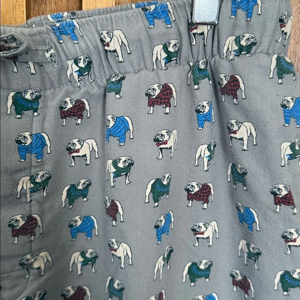 Classic Banana Republic 100% cotton Pug Dog Print High Waisted PJ Pants. L